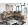 5 Seater Dino Fabric And Leather Trim Corner Sofa in Left Orientation